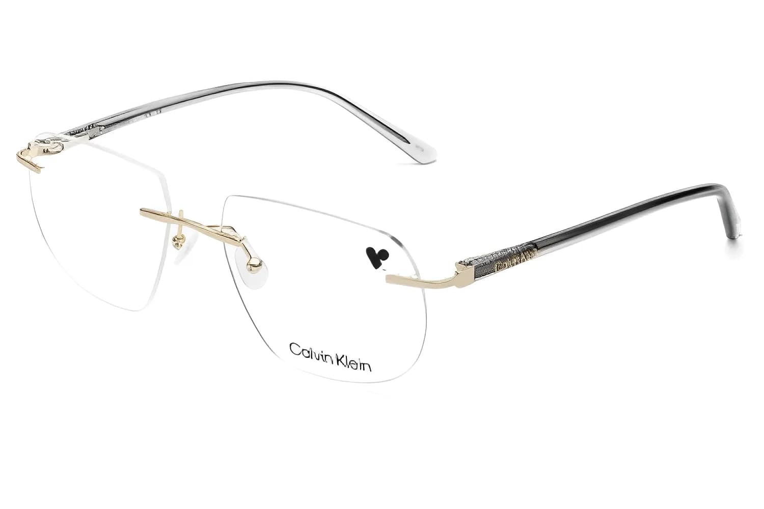 Calvin Klein Frame 22132LBI in Gold (718), front three-quarter view