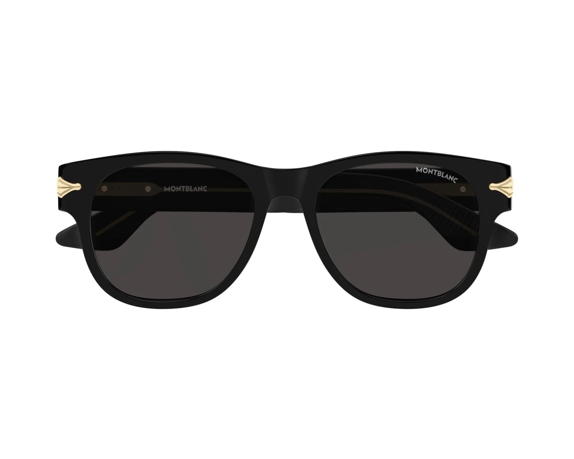 Mont Blanc Sunglasses MB0478S in Black (001), straight front view