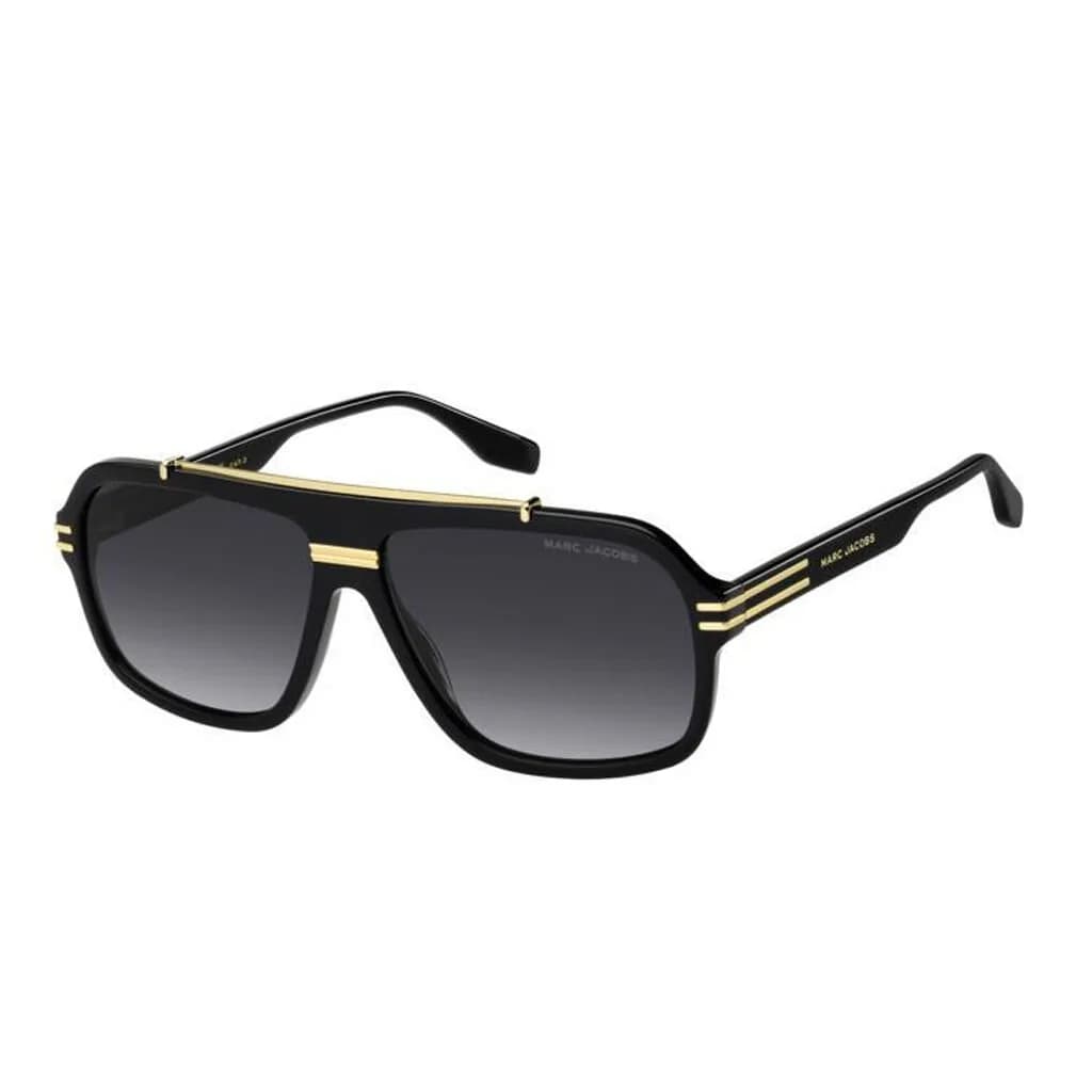 Marc Jacobs Sunglasses 840/S in Black / Gold (2M29O), front three-quarter view