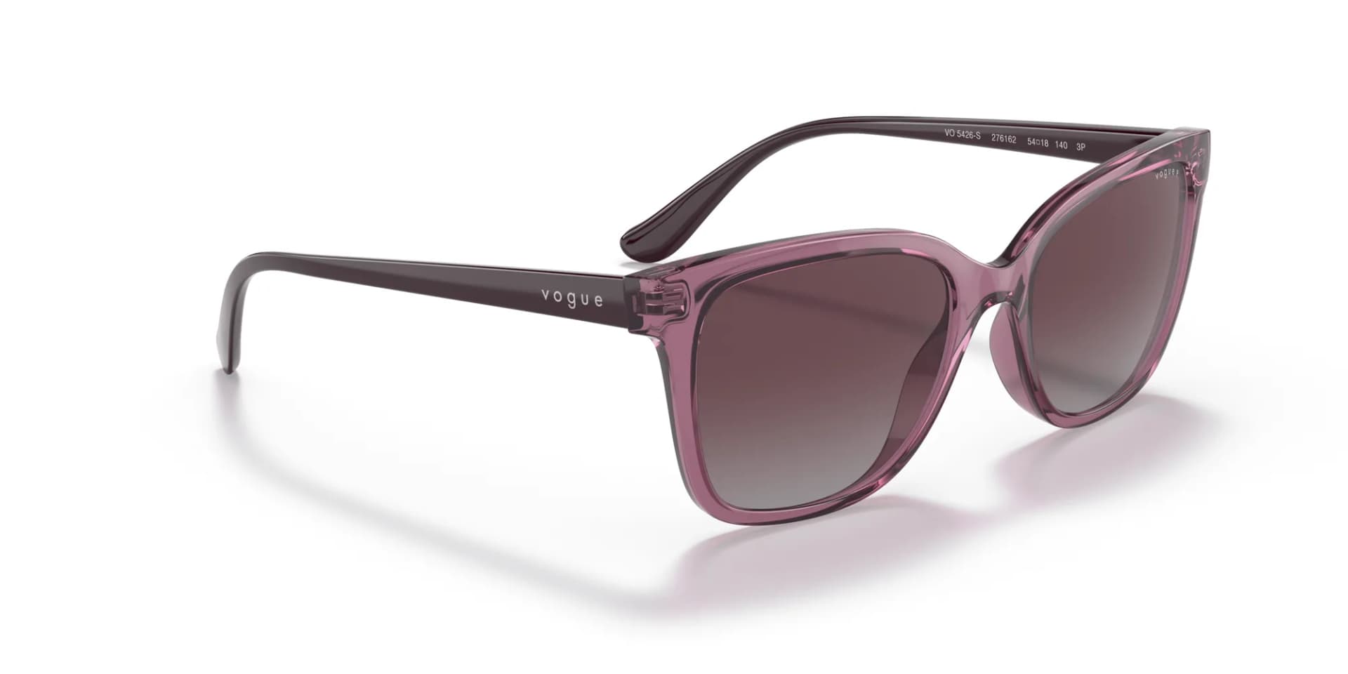 Vogue Eyewear VO5426S sunglasses in Transparent Purple (276162), front three-quarter view
