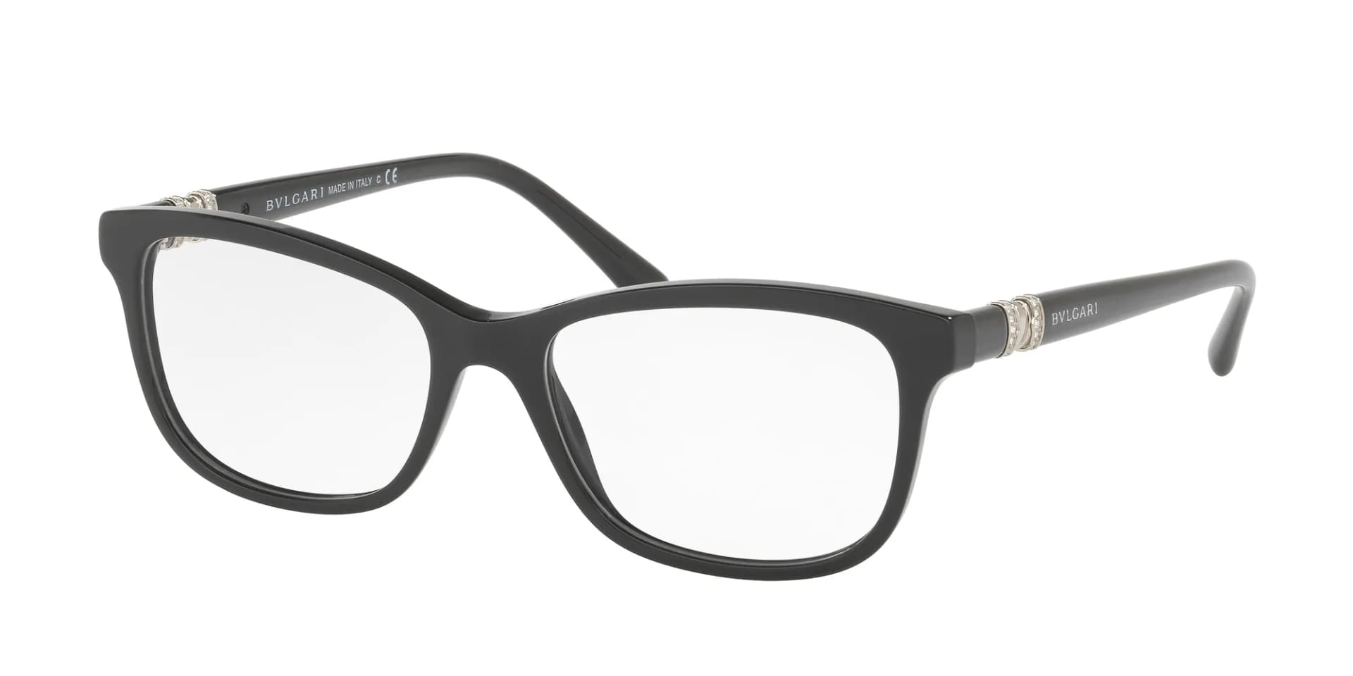 Bvlgari Frame 4133B in Black (501), front three-quarter view