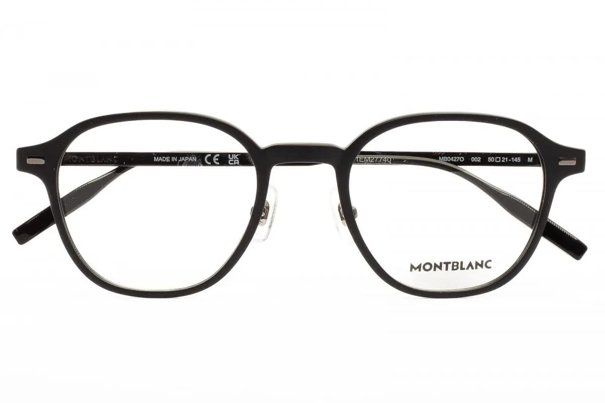 Mont Blanc MB0427O eyeglasses in Black (002), straight front view
