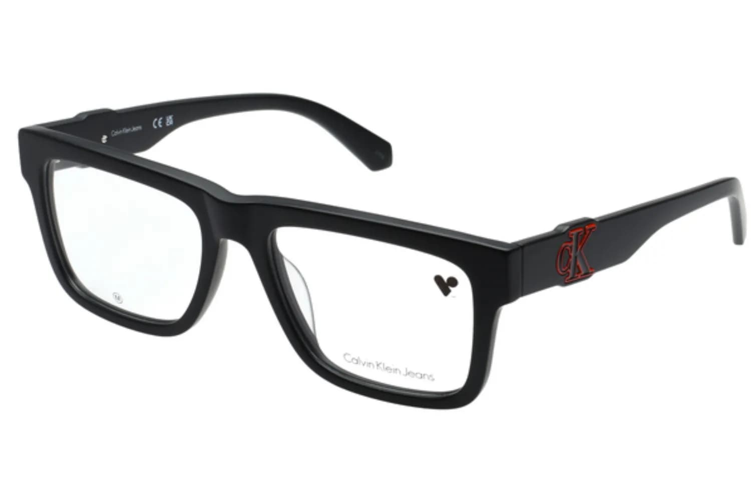Calvin Klein Jeans Frame 23647 in Matte Black (002), front three-quarter view