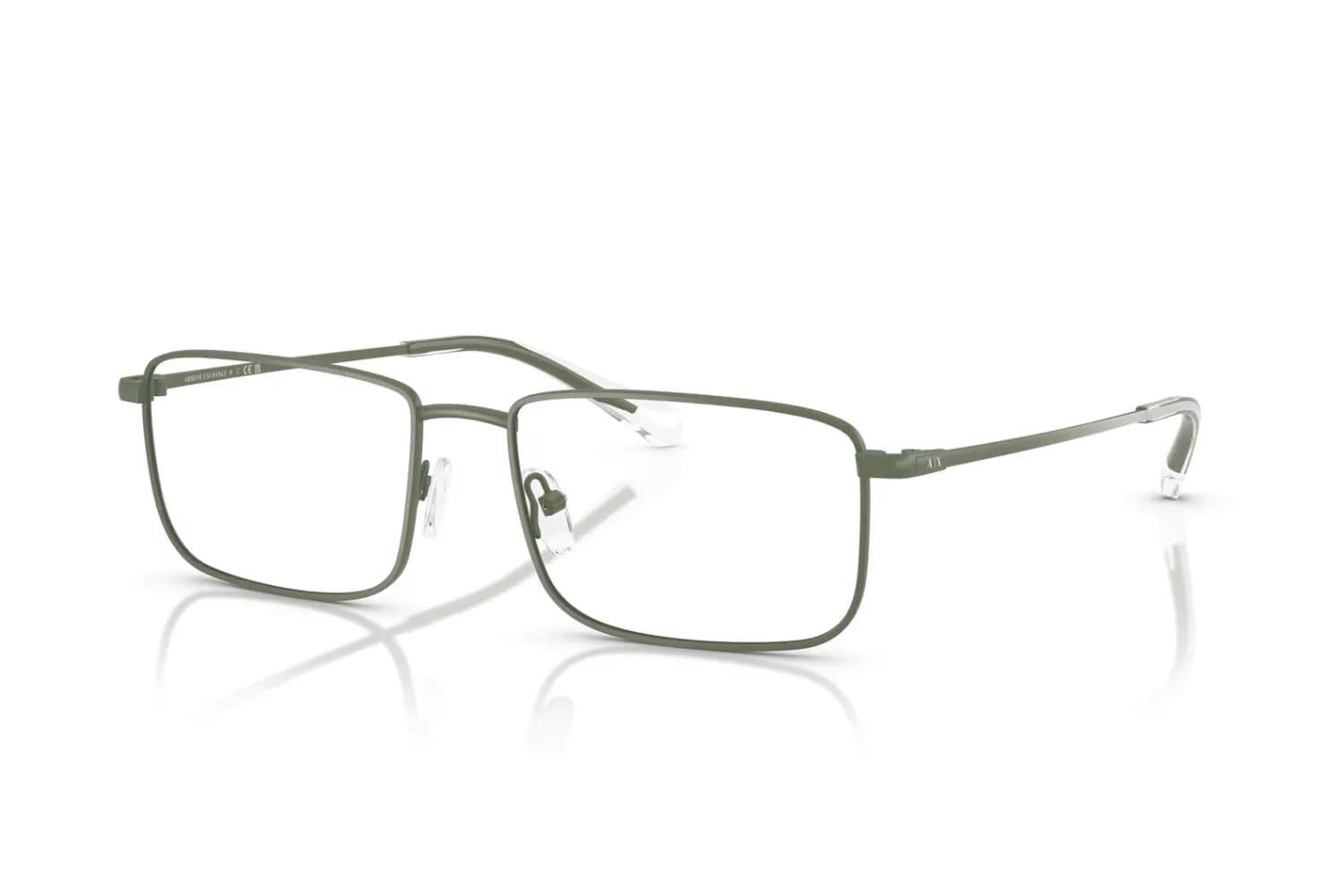Armani Exchange Frame AX1069 in Matte Green (6124), front three-quarter view