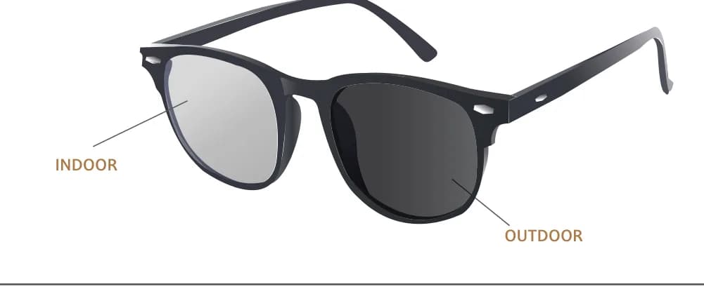 Nova Rx SV Sunlite Blumax Lenses: Sunlite Blumax spectacles: clear indoor lens vs tinted outdoor lens