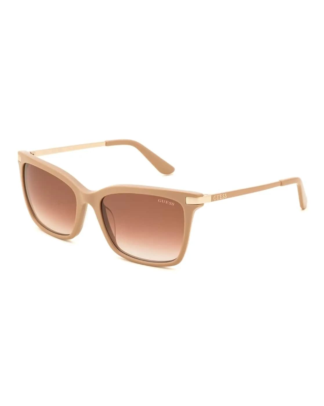 Guess GU00321 sunglasses in beige with brown gradient lenses (57F), front three-quarter view