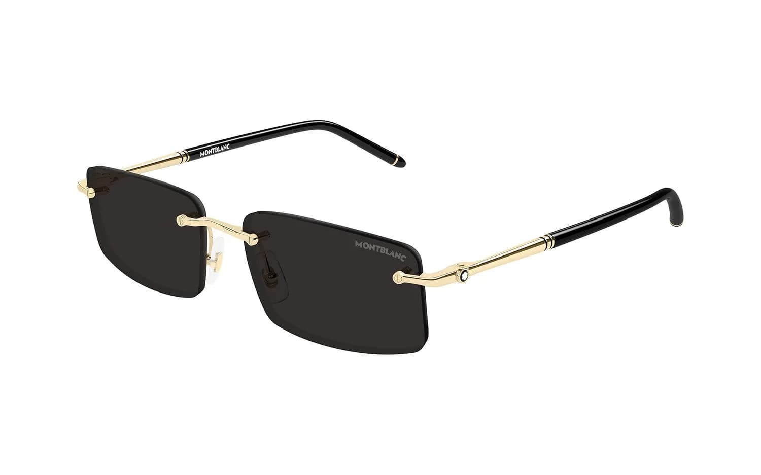 Mont Blanc Sunglasses MB0443S in Gold (001), front three-quarter view