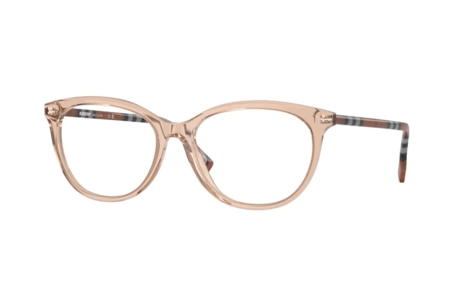 Burberry Frame BE2389 in Transparent Peach (4088), front three-quarter view