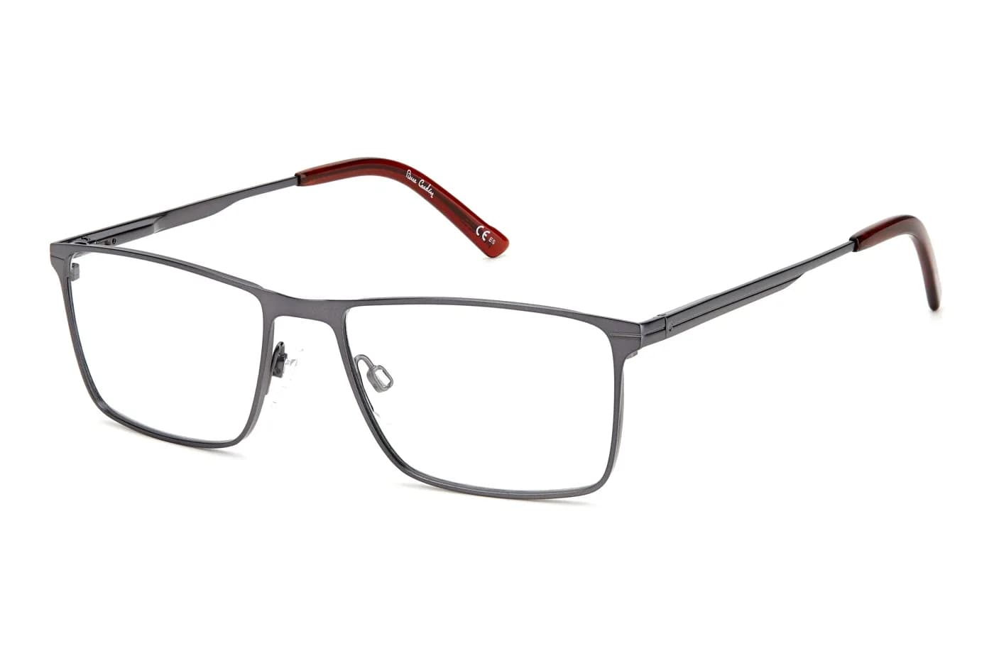 Pierre Cardin Eyeglasses P.C. 6879 in Matte Dark Ruthenium (R80), front three-quarter view