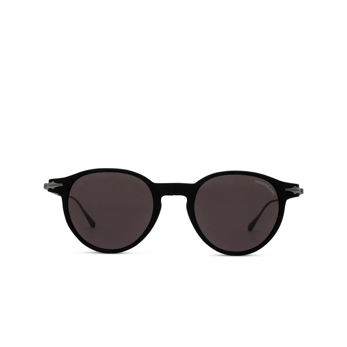 Mont Blanc Sunglasses MB0407S in Black & Ruthenium (002), straight front view