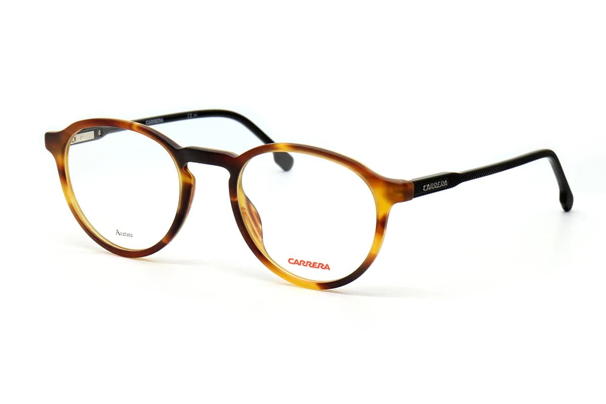 Carrera Frame 233 in Striped Brown (KVI), front three-quarter view
