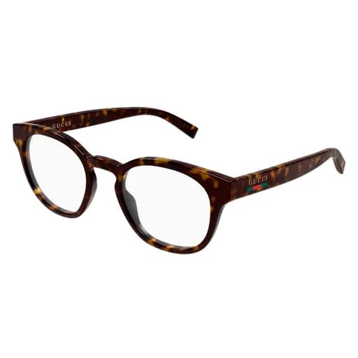 Gucci Frame GG1859O in Shiny Dark Havana (005), front three-quarter view