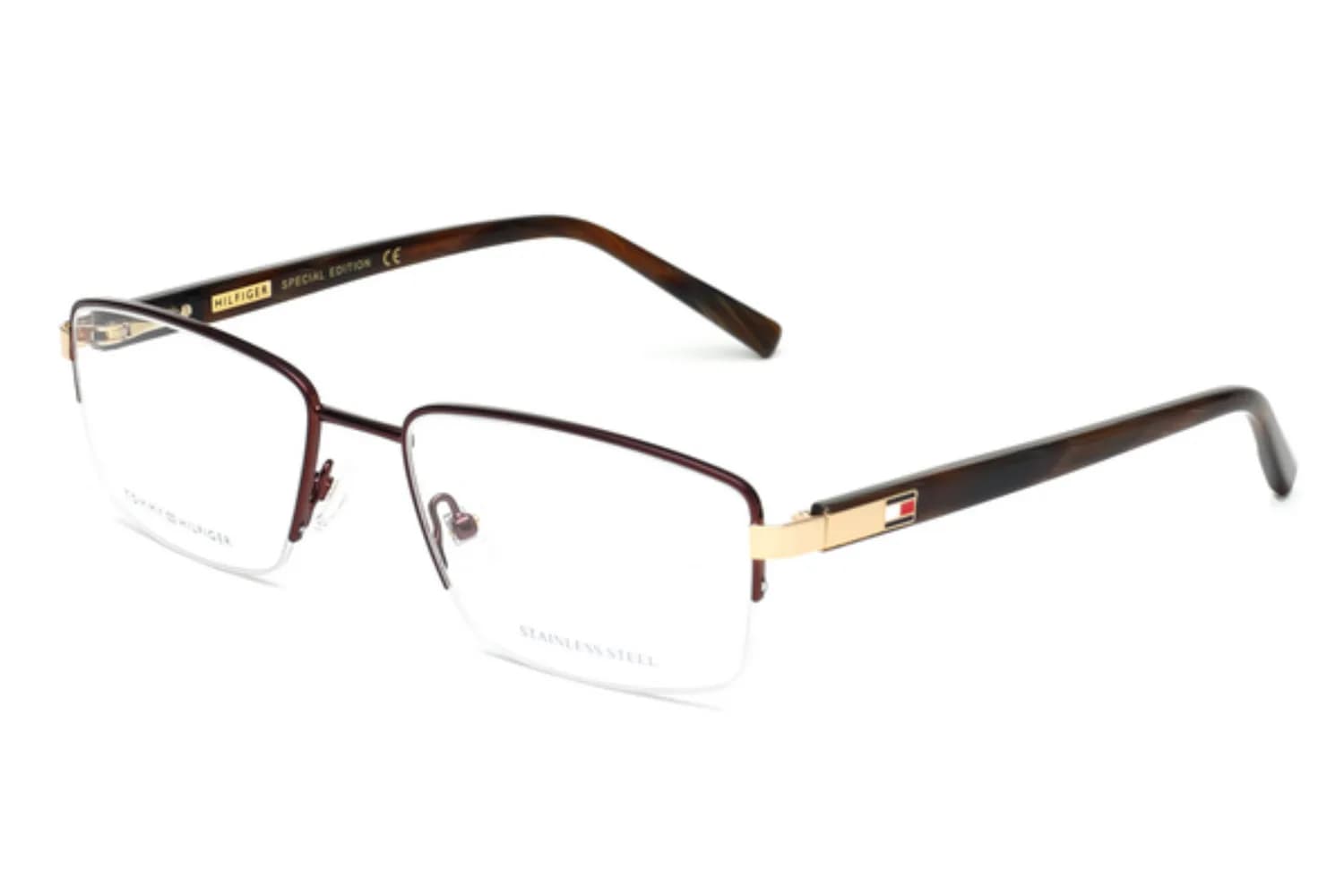 Tommy Hilfiger Frame 6264 in Brown (C4), front three-quarter view