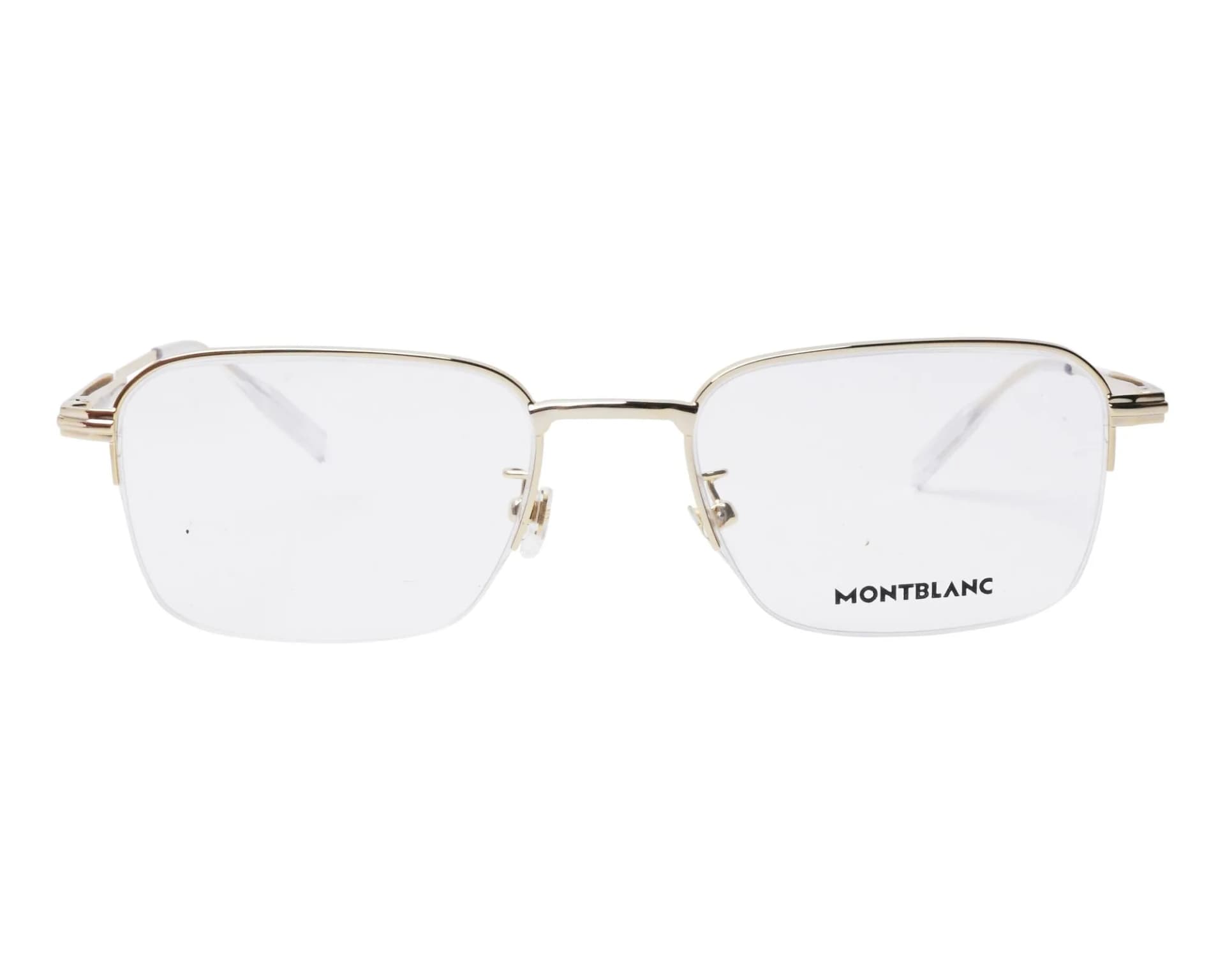 Mont Blanc Frame MB0220OA in Light Gold (002), straight front view