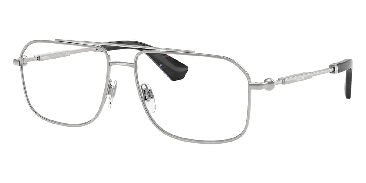 Burberry Frame BE1391 in Silver (1005), front three-quarter view