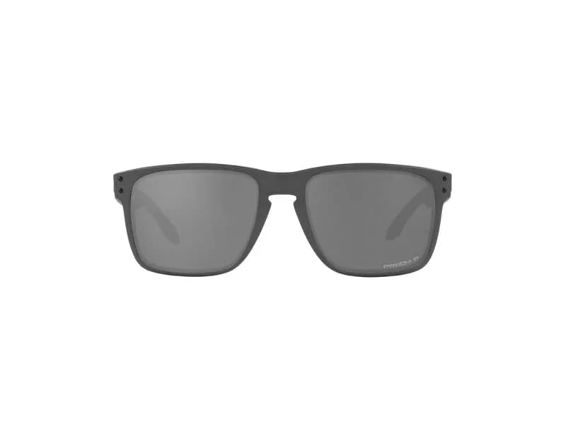 Oakley Holbrook XL OO9417 in Steel (30) with Prizm Black Polarized lenses, straight front view